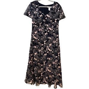 Pink and blue floral dress